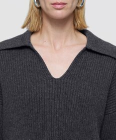 JOSEPH 【洗える】ニューカーディガンステッチオープンネックニット