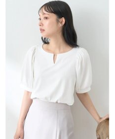 earth music&ecology パフスリーブキラリポイントプルオーバー