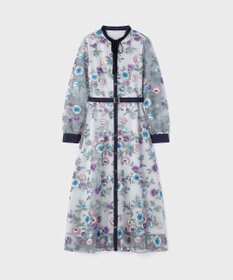 GRACE CONTINENTAL マルチ刺繍フレアワンピース