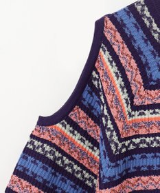 GRACE CONTINENTAL ボーダーパフニットトップ