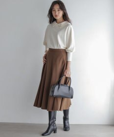 組曲 ツイル起毛フレア スカート