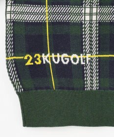 23区GOLF 【MEN】チェックジャガード　クルーネック  ニット