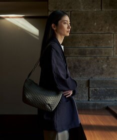 MIYABIYA LAQUOH【撥水加工】篭目柄エンボスボンディングショルダー