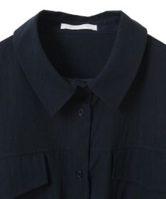 Green Parks ミディ丈ミリタリーシャツワンピース