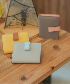 Atelier nuu 日本製 本革 バイカラーnoble 二つ折れウォレット