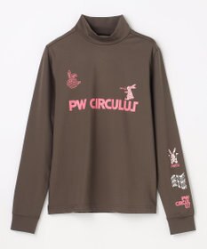 PW CIRCULUS 【吸水速乾 / UV遮蔽率99.5% UVカット / ストレッチ】【WOMEN】ラビットグラフィック ロングスリーブモックT ゴルフウェア レディース