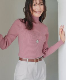 Tiaclasse L 【新色追加・洗える】リブタートルニット