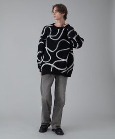 WEGO 【ユニセックス着用ITEM/MLサイズ展開】ファジーパターンプルオーバー