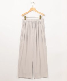 組曲 【洗える】ギャザーライトデシン パンツ ロング丈