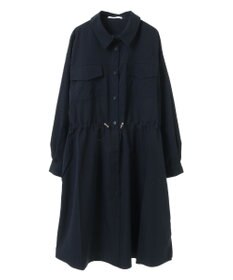 Green Parks ミディ丈ミリタリーシャツワンピース