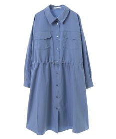 Green Parks ミディ丈ミリタリーシャツワンピース