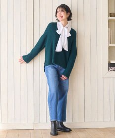 ANY ウールブレンドバルキーニット Vネック