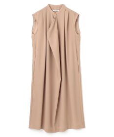 BEIGE， 【洗える】FLEUR / フロントドレープノースリーブドレス