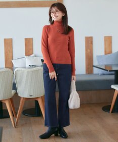 Tiaclasse L 【新色追加・洗える】リブタートルニット