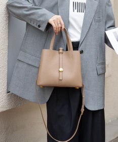 style code ［RICKERS/リッカーズ］ナチュラルレザーアオリハンドバッグ