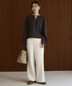 UNFILO マイビューティ キーネックブラウス