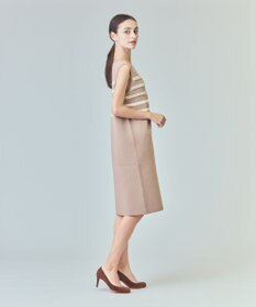 GRACE CONTINENTAL ボーダーパールワンピース