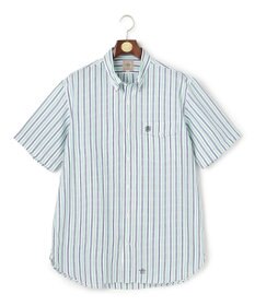 J.PRESS MEN 【KING SIZE / Aero Weave】クールマックスサッカー ストライプ シャツ / B.D.