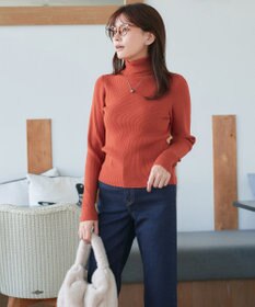 Tiaclasse L 【新色追加・洗える】リブタートルニット
