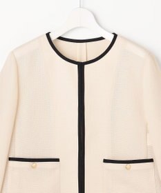 ANY SIS S シアーメッシュ ノーカラージャケット