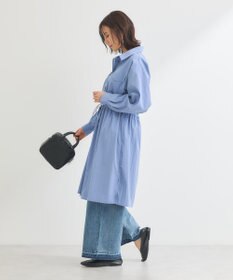 Green Parks ミディ丈ミリタリーシャツワンピース