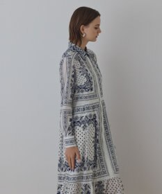 GRACE CONTINENTAL バンダナプリントシャツワンピース