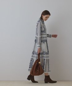 GRACE CONTINENTAL バンダナプリントシャツワンピース