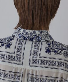 GRACE CONTINENTAL バンダナプリントシャツワンピース