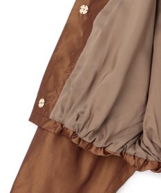 BEIGE， SULFUR / シルク混ショート丈バルーンブルゾン