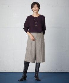 J.PRESS LADIES シャンブレーツイル キュロット パンツ