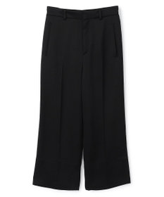 BEIGE， CASSITER / リネンブレンド サテンクロップドパンツ