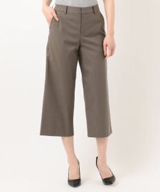 J.PRESS LADIES 【シワになりにくい】コットンフィッティーシャーク ワイドパンツ