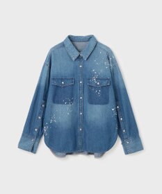 GRACE CONTINENTAL スリットスリーブデニムシャツ