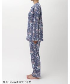 WACOAL パジャマ 長袖 長ズボン 綿100%(本体) ミントン レディース NDX541 /ワコール