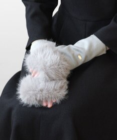TOCCA FAKE SUEDE FUR HANDWARMER 手袋 ライトグレー系