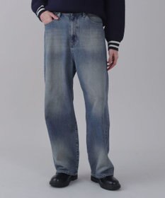 WEGO 【ユニセックス着用ITEM/SMLサイズ展開/ウエスト調整可】バギーデニムパンツ