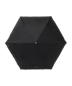 MOONBAT 【遮光率100％/遮熱/UV】LANVIN en Bleu (ランバン オン ブルー)晴雨兼用日傘 ピコレース シルバーラメ刺繍 折りたたみ傘 簡単開閉