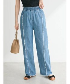 Green Parks ・Double Flags デニムフリンジラインパンツ