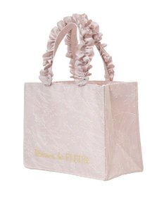 Maison de FLEUR レースフリルハンドルスクエアトートＳバッグ