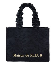 Maison de FLEUR レースフリルハンドルスクエアトートＳバッグ