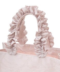 Maison de FLEUR レースフリルハンドルスクエアトートＳバッグ
