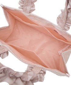 Maison de FLEUR レースフリルハンドルスクエアトートＳバッグ