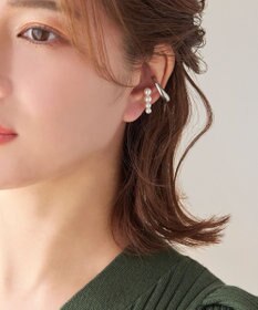 Phoebe 〈シリーズ累計販売10000点突破！〉ドレッシングパールイヤーカフ　シルバー