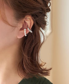 Phoebe 〈シリーズ累計販売10000点突破！〉ドレッシングパールイヤーカフ　シルバー