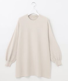 自由区 【洗える】レーヨンポリエステルスムース チュニック丈ニット