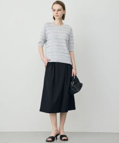 ICB L ワッシャーダルサテン ニーショーツ