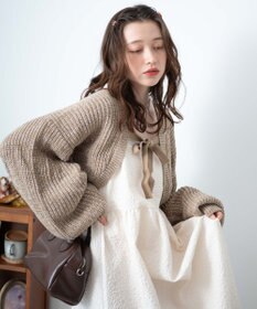 WEGO リボンニットボレロ