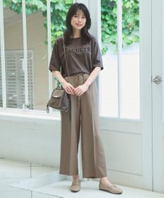 ANY 【洗濯機可能/セットアップ対応/ウエストゴム】イージィケア美脚ワイドパンツ