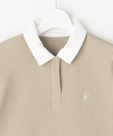 23区GOLF 【23Fondation/WOMEN】【UVケア】テクニカルワッフル ポロ