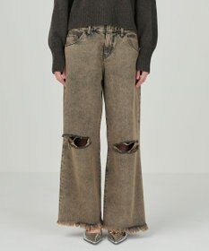 GRACE CONTINENTAL レイヤードデニムパンツ